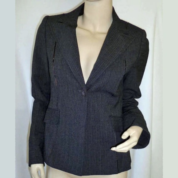 Laundry Shelli Segal NWT Grey Blazer Jacket 4 - Picture 1 of 3